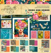 Graphic45 LET'S GET ARTSY 12x12 COLLECTION PACK scrapbooking PAPER & STICKERS