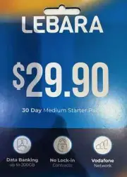Lebara $29.9 Prepaid Sim Card Starter Kit 70GB Data 4G Vodafone Network Mobile