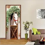 Door Stickers White House Door Stickers DIY Home Decor Decals Self Adhesive On Door Waterproof Mural for Bedroom Door