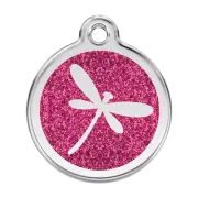 Dog Cat Pet ID Tag Charm - Personalized - Red Dingo - Lifetime Guarantee-Glitter