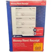 Adams Money and Rent Receipt Book 3 Part Carbonless 5 Sets TC1182 NEW