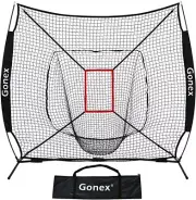 Gonex 7' X 7' Baseball Softball Practice Net Set with Batting Tee