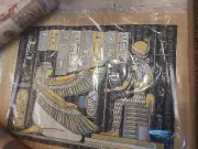 Pharaonic papyrus, handmade from the papyrus plant which is illuminated at night