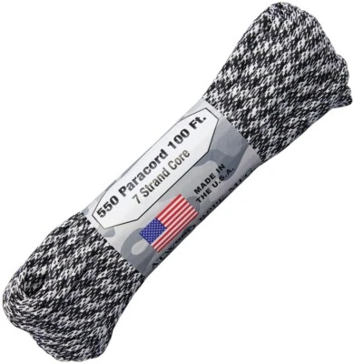 Atwood Rope MFG Parachute Paracord 550 100Ft. 7 Strand Cord Color Rorschach