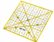 2 Pc 15x15cm Acrylic Patchwork Aligned Ruler Transparent Drawing Ruler Office & School Sewing Measuring Supplies