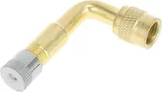 X AUTOHAUX Tire Valve Extension Stem Adaptor, 90 Degree Stem Extender Pipes Universal for Car Truck Bike Trailer RV Durable Brass Copper Tone
