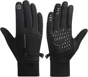 [Jiimhte] Snow Warm Gloves | Waterproof Touchscreen Snow Mittens with Pocket | Riding Snowboard Gloves, Anti-Slip Cold Weather Gloves for Men, Women, Cold Weather