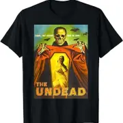 Creepy Skeleton Retro Halloween Monster Poster Horror Movie T-Shirt, Sweatshirt