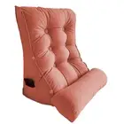 SOGA 60cm Peach Triangular Wedge Lumbar Pillow Headboard Backrest Bed Cushion
