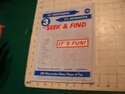 Unused High Grade: SEEK & FIND #3; 1972 DMR. very scarce magazine/book
