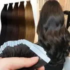 14"-24" Invisible Tape in 100% Russian Remy Human Hair Extensions Skin Weft Flat