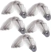 Anneome 5pcs Professional Insect Hat Mesh Netting Camping and Hiking Head Net Portable Fly and Mosquito Protection Grey