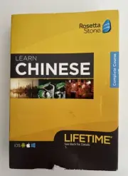 Rosetta Stone Lifetime Learn Chinese Complete Course New Some Box Damage
