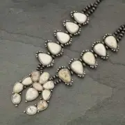 *NWT* Full Squash Blossom Natural Stone Necklace-7320430089