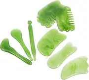 BAZEITFLOW 1Set Gua Scraping Tool for Facial Massage Massaging Plates and Combs Includes Storage Bag for Neck Arms Back and