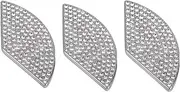 Car Bling Rhinestone Crystal Fashion Accessories Steering Wheel Logo Caps for Mercedes Benz Accessories Parts Emblem Badge Bling Decals Covers Interior Decorations (silver, 49mm(2016-2020))