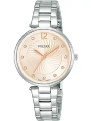Pulsar PH8491X1 Pink Dial Silver Stainless Steel Womens Watch