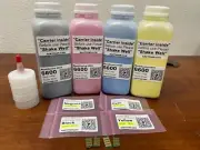(140g/120g) 4 Toner Refill for Xerox Phaser 6600, WC 6605 + 4 Chip (2232 ~ EU)
