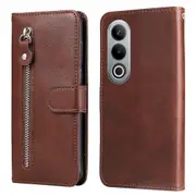 For OnePlus Ace 3V 5G Case Zipper Pocket Calf Texture Leather Folio Wallet Phone Cover