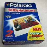 Polaroid 600 Platinum Instant Film 2 Pack 20 Photos Unopened Expired 10/00