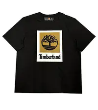 在飛比找Yahoo!奇摩拍賣優惠-Timberland 男短袖上衣大LOGO 黑