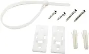 NOLITOY 10 Set Plastic Furniture Anchor Straps Proofing Safety for Cabinets Dressers Bookcases Prevents Tipping Release Mechanism White