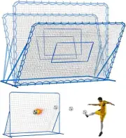 8x6FT Dual-mode Soccer Goal & Rebounder Net, Quick-Switch Angel Training 1717