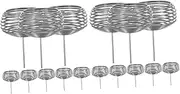 Kisangel 2sets Gardening Fertilizer Container Fertilizer Basket Reusable Stainless Steel for Bonsai 10pcs*2