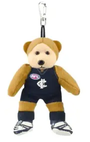 Carlton Blues Official AFL Keyclip Keyring Beanie Kid School Bag Tag Collectable