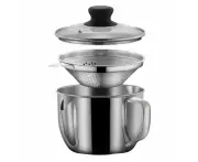 1000ml Fat Separator Oil Strainer Cup Stainless Steel Jug Oil Strainer Pot