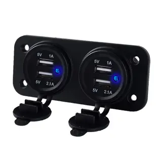 4孔USB面板 雙USB 4USB 充電器 汽車充電 汽車改裝 車充 USB面板