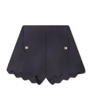 scallop-edge linen shorts 2,3,9M,18M,6M,36M,24M,12M Black