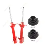 2 x KYB Shock Absorbers Strut Top Mount Kit Rear 734037 734036 KSM8101