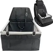 Pet Car Seat for Dogs, Dog Carrier Puppy Car Seat Waterproof with Storage Bag, Mesh Window - Adjustable Buckle, Cat Travel Accessories, Washable Puppy
