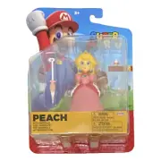 PEACH Super Mario Jakks Pacific 4" Figure With Umbrella