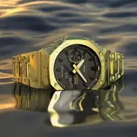 在飛比找momo購物網優惠-【CASIO 卡西歐】太陽能雙顯腕錶 金 44.4mm(GM