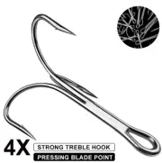 New 20pcs Treble Fishing Hook High-Carbon Steel Ultra-Sharp Hook Size 6/0#-10/0#