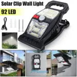 Solar Clip Light Super Bright LED Lamp Dusk To Dawn Solar Wall Lamp Adjustable