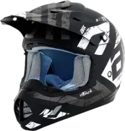 AFX - 0110-7145 - FX-17 Helmet - Attack - Matte Black/Silver - Large