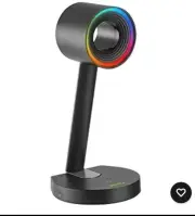 MINQ Ring-Shaped RGB Gaming Headphone Stand With Qi Wireless Charging - MQHS-02