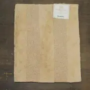 knightsbridge Reversible Striped Textured Cotton Bath Rug Natural 24" x 40"