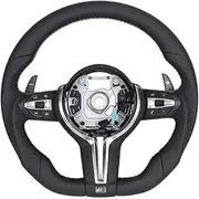 Perforated Bottom Full Leather Steering Wheel，Compatible With BMW F20 F21 F52 F22 F23 F44 F30 F45 F46(M5)