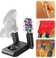 Shoe Dryer Boxing Glove Dryer - Electric Shoe Dryer with UV Sterilisation, 360° Heat Circulation, 90 Minute Timer, Foldable and Space Saving for Home and Travel - Black