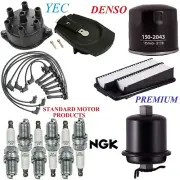 Tune Up Kit Filters Cap Wire Spark Plugs For HONDA ACCORD V6 2.7L 1995-1997