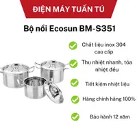在飛比找蝦皮購物優惠-Ecosun BM-S351 鍋套裝 3 方便尺寸, 豪華閃