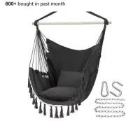 Y-STOP Hammock Chair Hanging Rope Swing, Max 500 Lbs