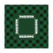 Chic Dark Green Plaid Table Cover for Mahjong