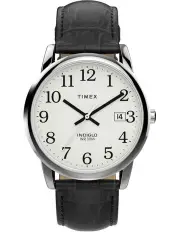 [Timex] Easy Reader Leather Strap Watch35mm in Black
