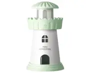 150ml Mini Lighthouse Humidifier Sprayer Desktop USB Air Humidifier Suitable for Bedroom Office Car-Green