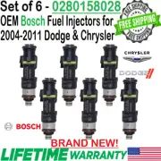 BRAND NEW Genuine Bosch x6 Fuel Injectors for 2004-2010 Chrysler Cirrus 3.5L V6 (for: Chrysler)